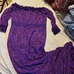 Purple lace dress